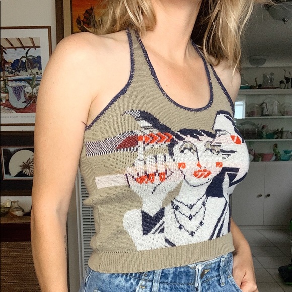 1970s Vintage Knit Tank Top - Picture 2 of 5